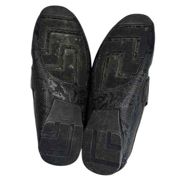 Mens Versace Medusa Black Snakeskin Leather Loafers  EU42 US 9 main image 7
